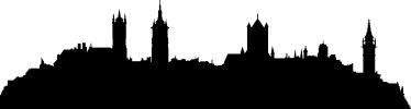 Muursticker Skyline Gent in Zilver glans, Ophalen, Nieuw