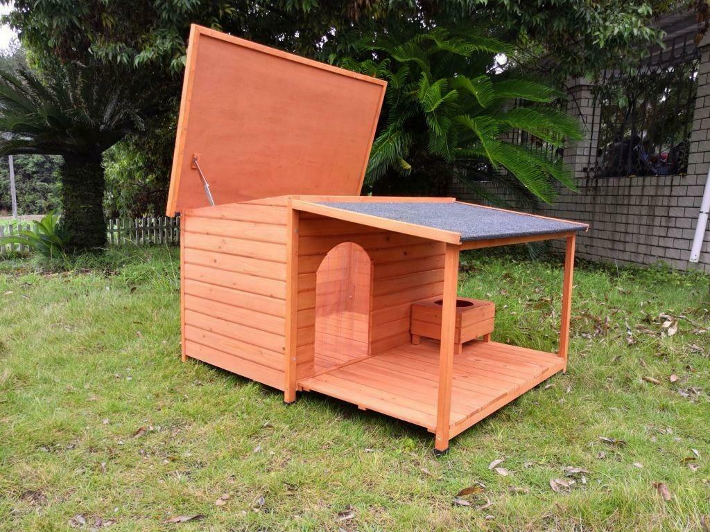 Niche + terrasse + gamelle abri chien XL cabane chien NEUF, Verzenden, Nieuw, Hondenhok