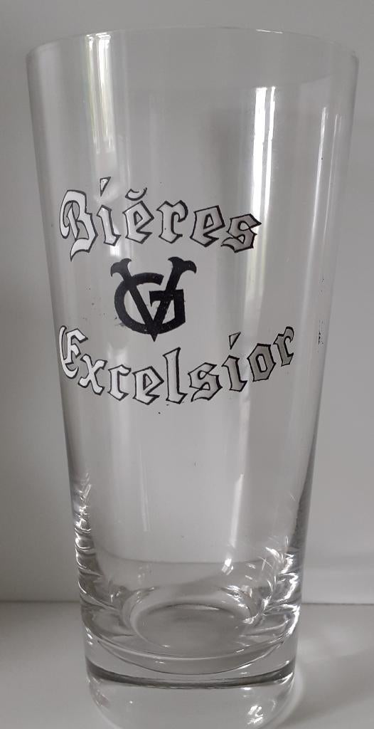 oude bierglazen EXCELSIOR Gent, Collections, Marques & Objets publicitaires, Comme neuf, Enlèvement ou Envoi