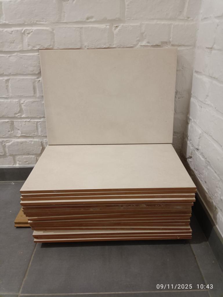 Carrelage beige 45x31,5 cm. 19 pièces, Enlèvement
