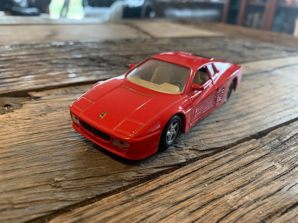 Vintage modelauto Ferrari 512 TR Maisto Shell 1/39 schaal, Ophalen of Verzenden, Zo goed als nieuw