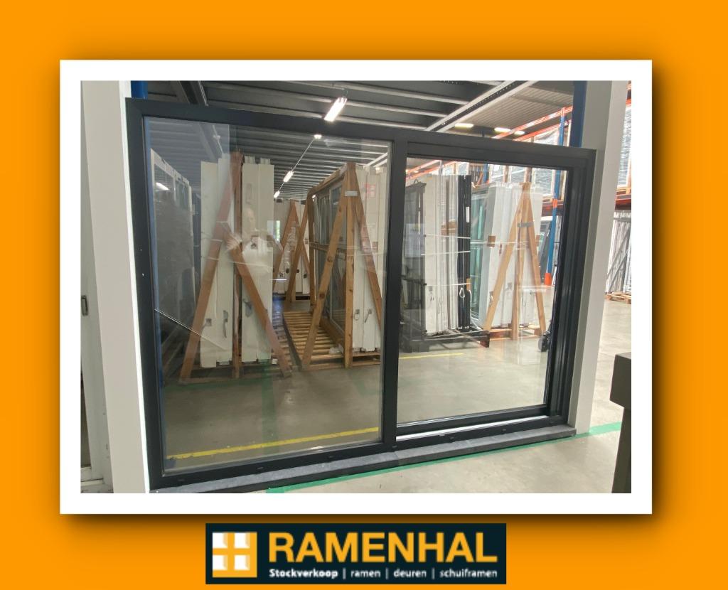 ramen pvc wit uit stock raam met glas stockverkoop RAMENHAL, Kunststof, Verzenden, Nieuw, 150 tot 225 cm