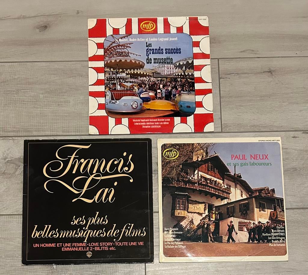 3 vinyl LP’s Franse muziek o.a. Francis Lai en Paul Neux, Cd's en Dvd's, Vinyl | Verzamelalbums, Ophalen of Verzenden, Gebruikt
