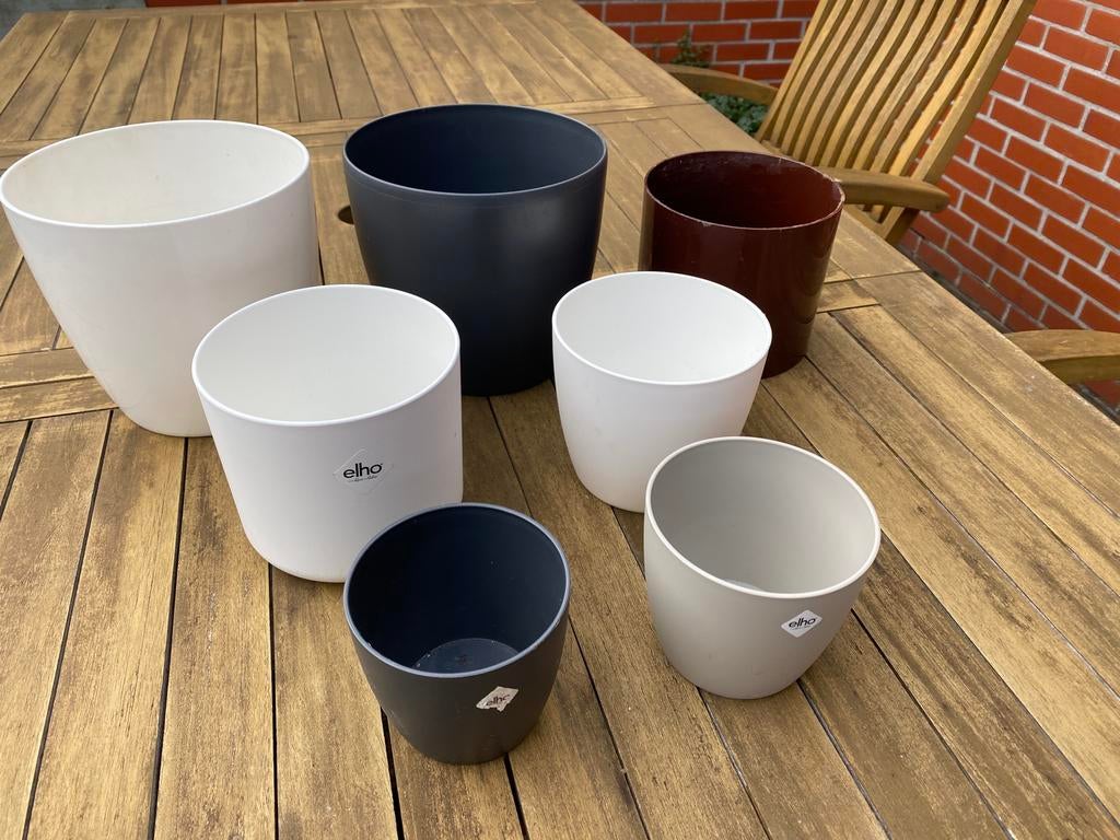 Elho bloempotjes plastiek per stuk, Tuin en Terras, Ophalen of Verzenden, Zo goed als nieuw