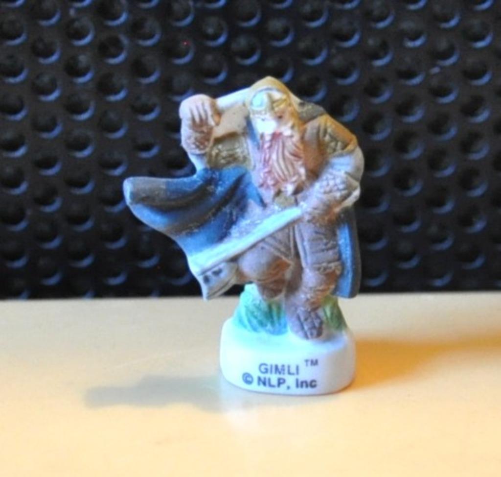 feve en porcelaine seigneur des anneaux gimli, Ophalen of Verzenden, Zo goed als nieuw, Fantasy