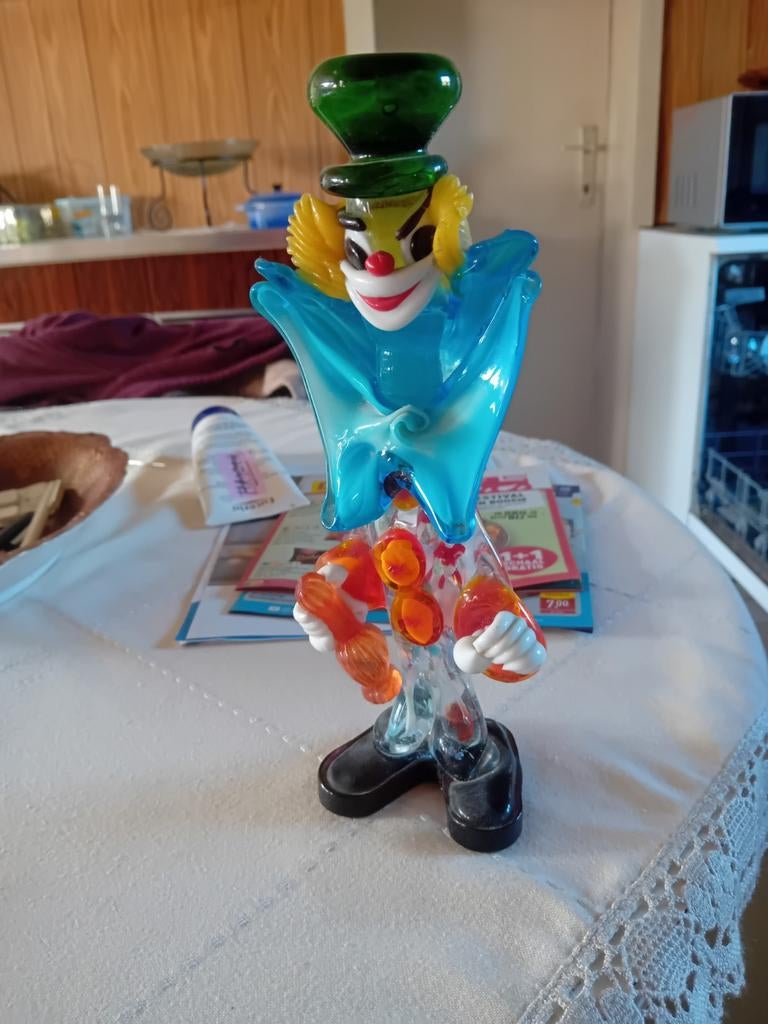 Clown murano glaswerk, Antiquités & Art, Enlèvement