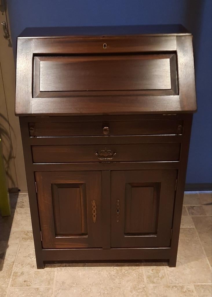 Secretaire kast in notelaar hout, Ophalen