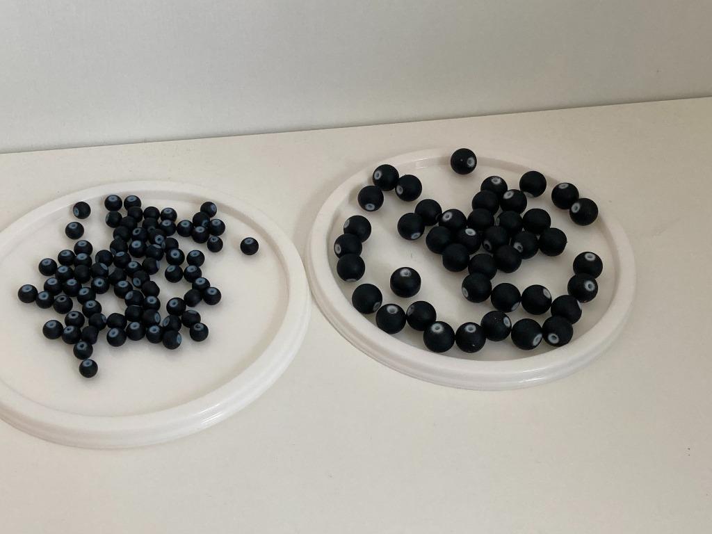 Parels glas rubberized zwart, Hobby en Vrije tijd, Ophalen of Verzenden, Nieuw, Kraal