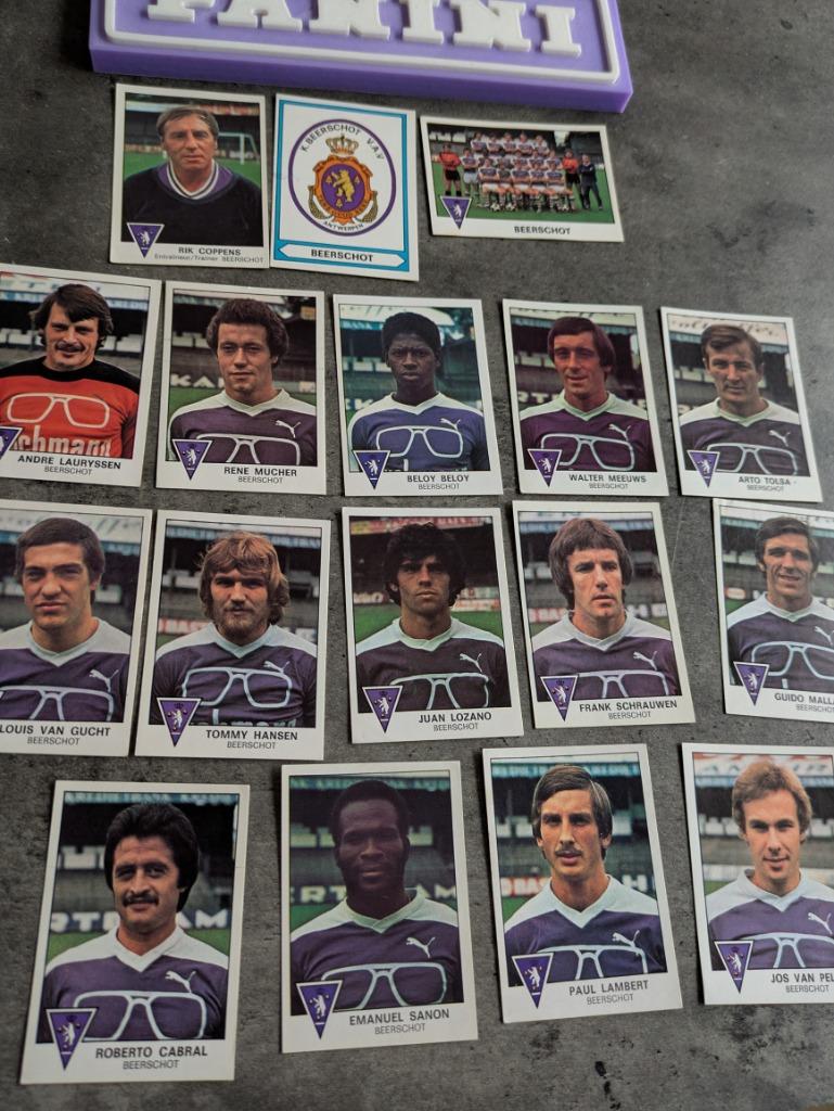 PANINI FOOTBALL 78 BEERSCHOT 17 STICKERS 1978 voetbal, Verzenden, Zo goed als nieuw