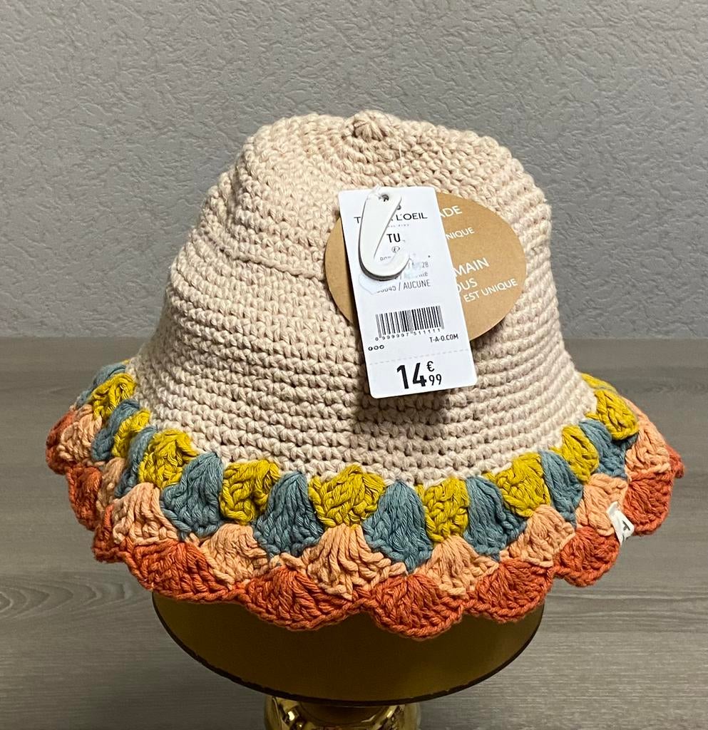 Bonnet Neuf fait main Tape à L’œil, prix : 7€, Vêtements | Femmes, Enlèvement ou Envoi, Comme neuf, Bonnet