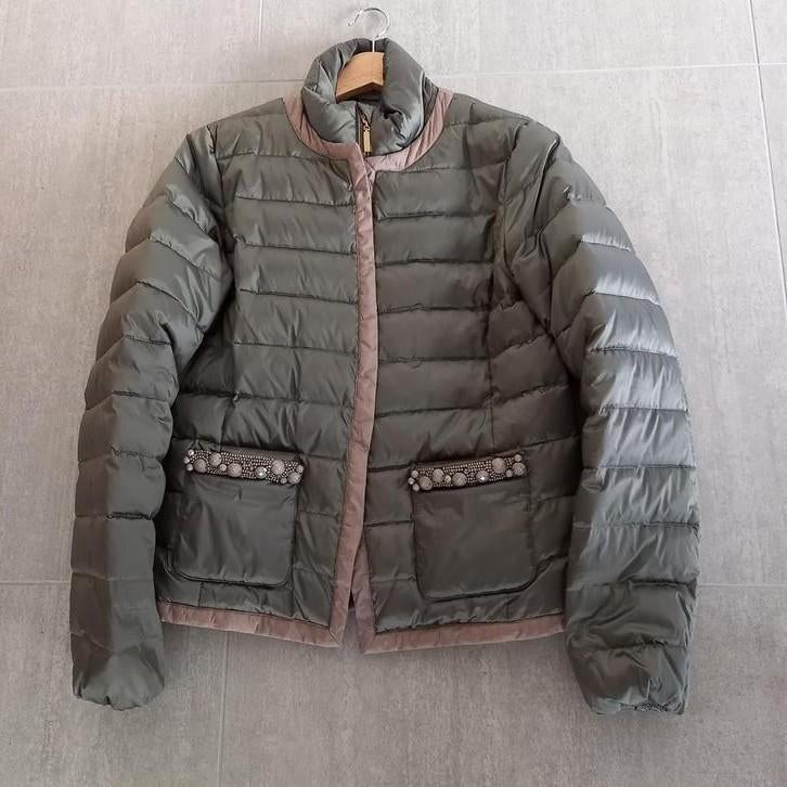 Khaki donsjas 'river woods', Kleding | Heren, Jassen | Winter, Ophalen, Zo goed als nieuw, Beige