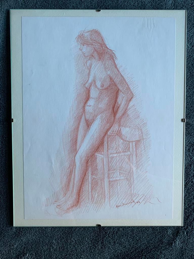 Potloodtekening ingekaderd, Ophalen