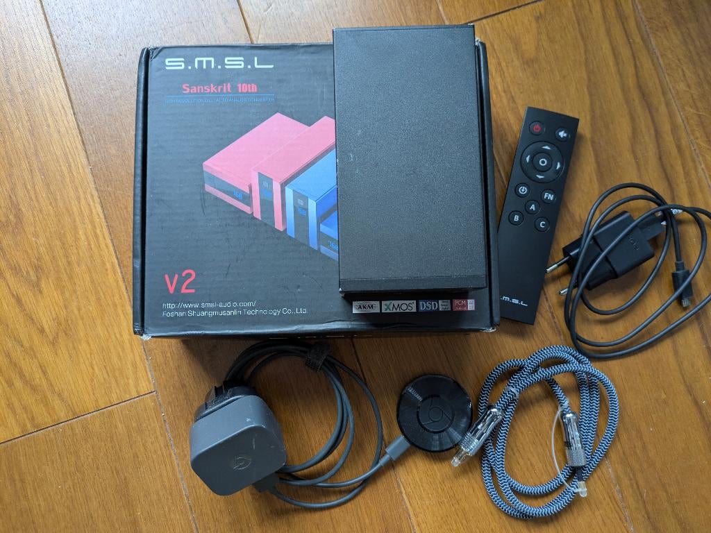 google chromecast audio + DAC SMSL Sanskrit 10th MK II, Enlèvement ou Envoi, Utilisé, Audio optique, Sans disque dur