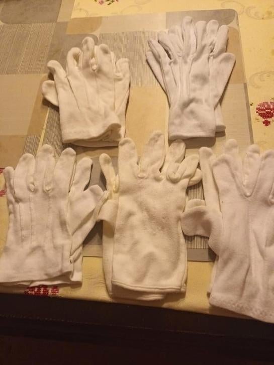 5 paar witte handschoenen   l, Kleding | Dames, Carnavalskleding en Feestkleding, Zo goed als nieuw, Ophalen of Verzenden