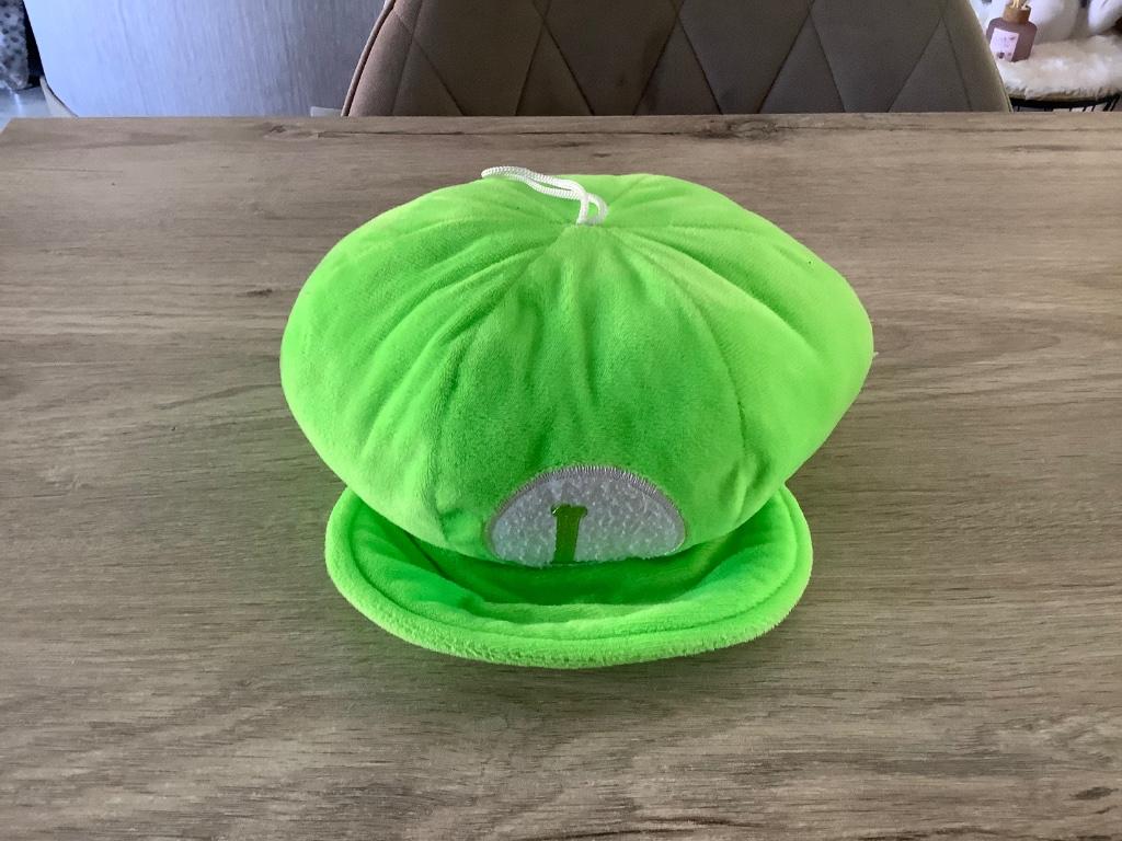 Chapeau en peluche Supermario Luigi (11 cm), Enlèvement ou Envoi, Comme neuf, Autres types