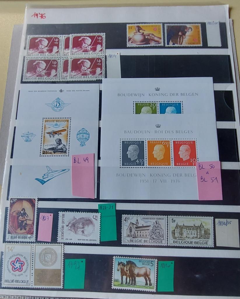 Timbres de Belgique 1976, Enlèvement ou Envoi, Non oblitéré, Neuf, Autre