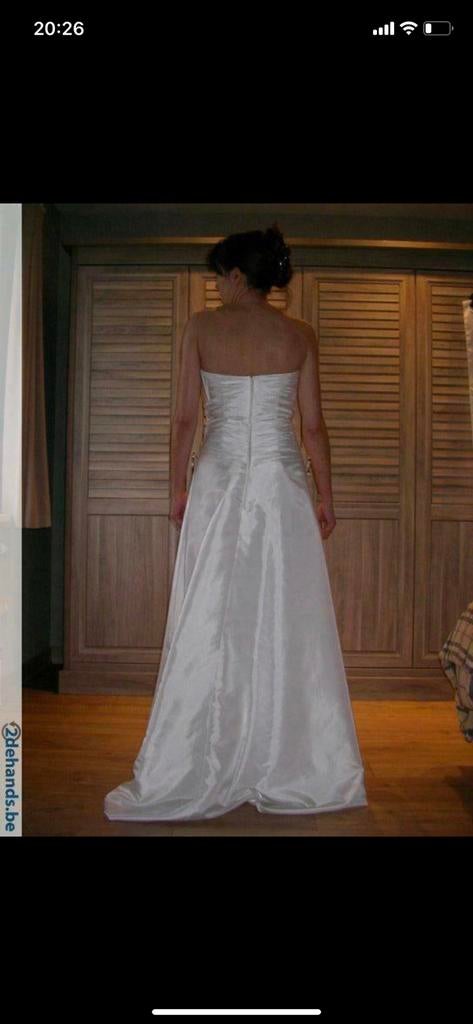 Trouwkleed ivoorkleurig small, Kleding | Dames, Ophalen of Verzenden, Gedragen, Wit, Trouwjurk