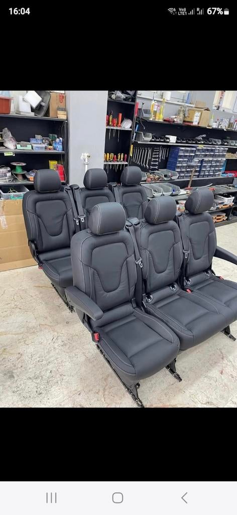 Sieges cuir noir nappa mercedes class v 250 300 447, Autos : Pièces & Accessoires, Habitacle & Garnissage, Enlèvement ou Envoi