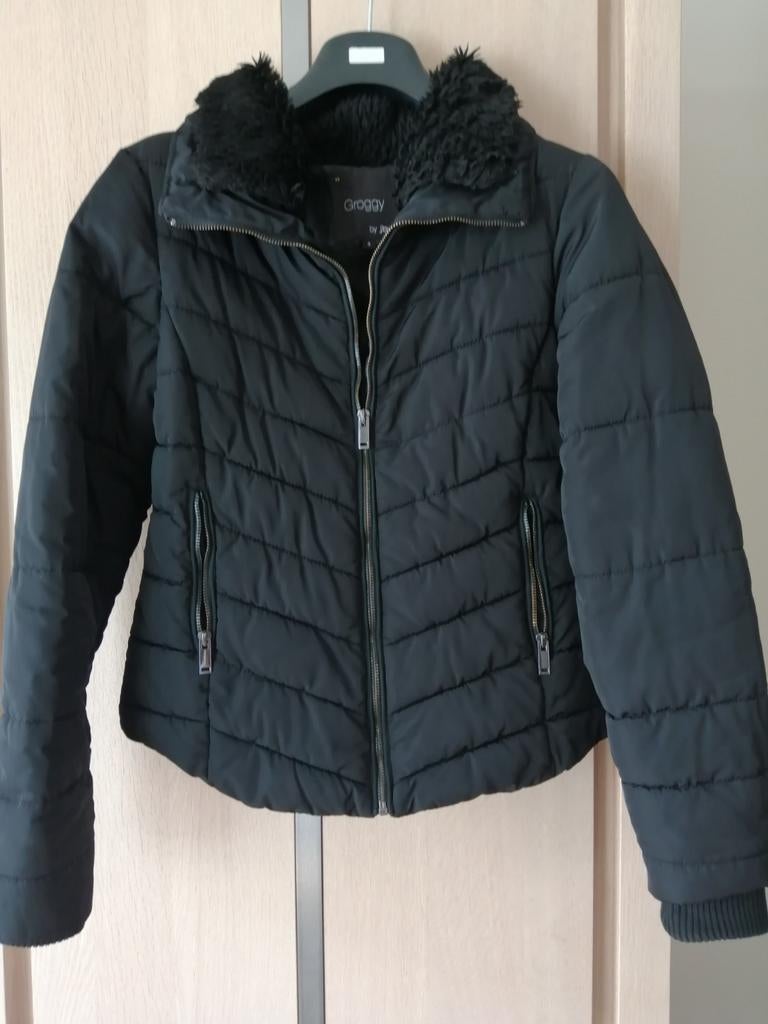 zwarte dames winterjas jbc maat s, Enlèvement ou Envoi, Porté, Noir, JBC