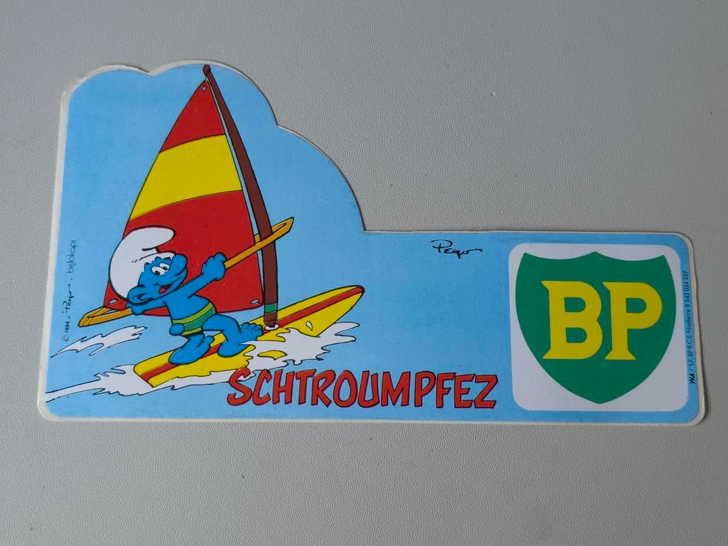 Grand autocollant Schtroumpf bp, Envoi, Comme neuf, Autres Schtroumpfs, Autres types