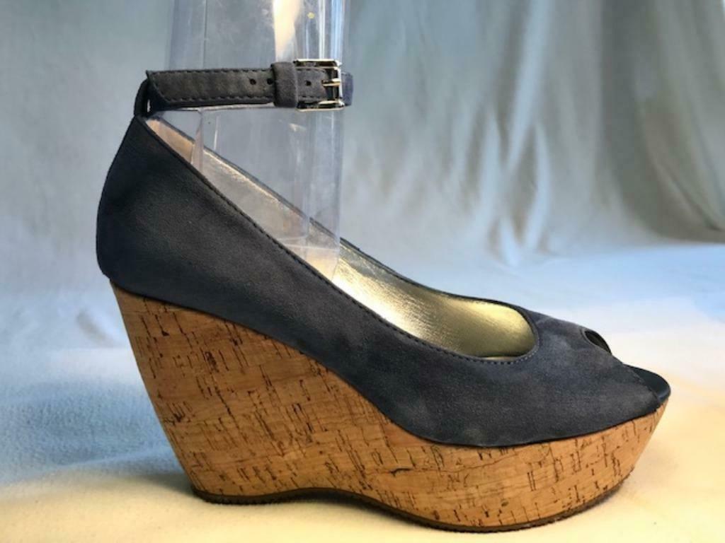 HOGAN-Damesschoenen-Decolte-e-sabot-Blauw-Nubuck-leder-Maat, Pumps, Blauw, Ophalen of Verzenden, Gedragen