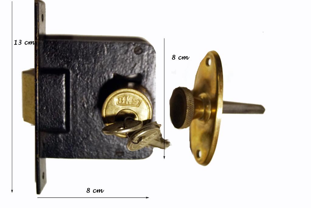 Antiek koperen BKS cilinder insteekslot, Ophalen of Verzenden, Nieuw, 50 tot 100 mm, Overige typen