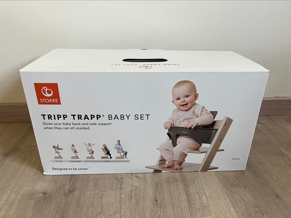Tripp trapp babyset wit GLOEDNIEUW nooit gebruikt, Ophalen of Verzenden, Nieuw