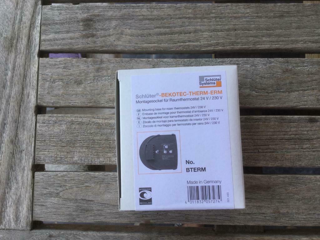 Schluter Bekotec-therm-erm montagesokkel voor kamerthermosta, Enlèvement ou Envoi, Neuf, Autres types