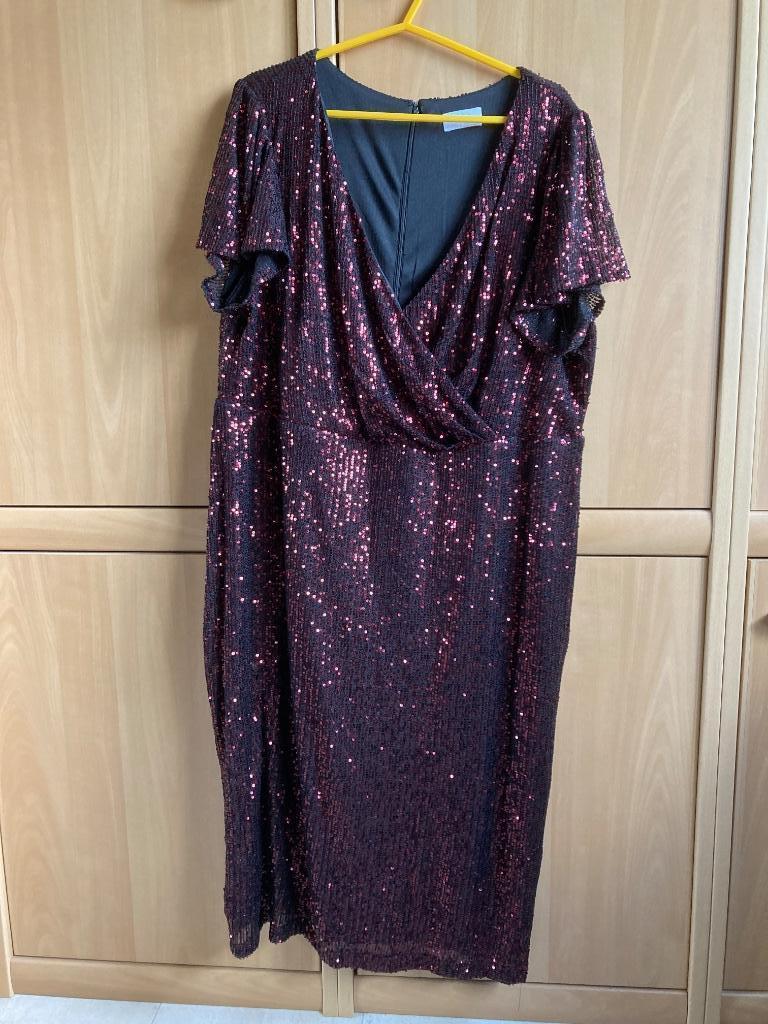Mooie feestjurk maat 52, Ophalen of Verzenden, Zo goed als nieuw, Maat 46/48 (XL) of groter