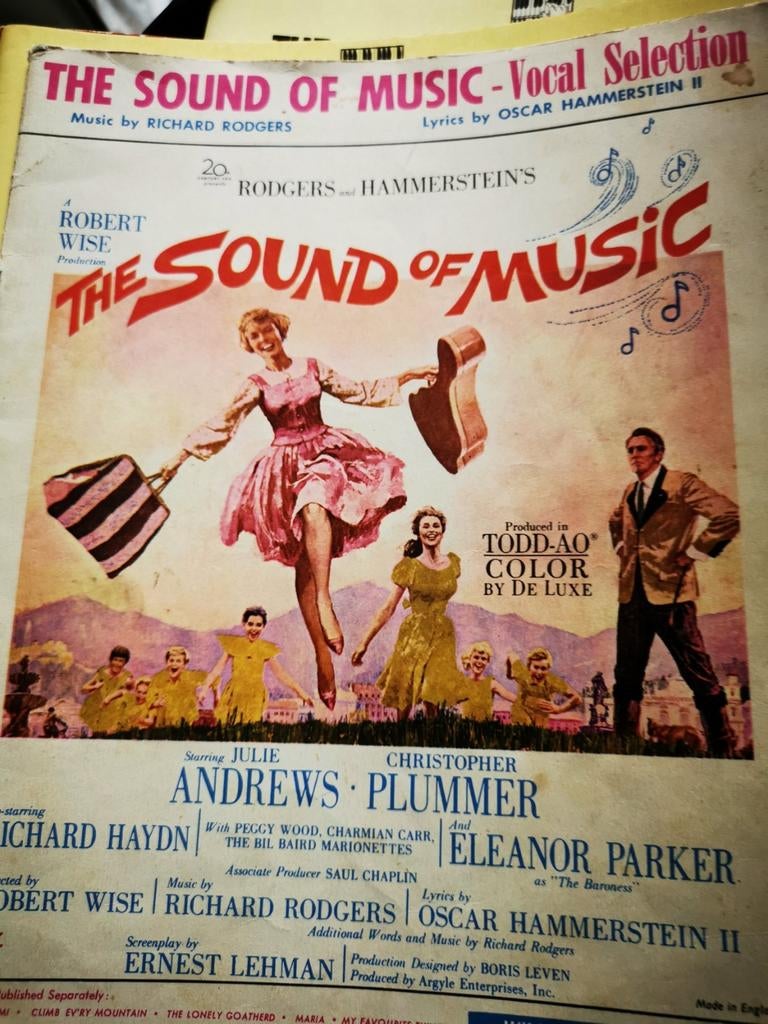 The sound of music, Oude film Bladmuziek, Musique & Instruments, Partitions, Enlèvement ou Envoi, Clavier, Utilisé, Musique de films et Bande son