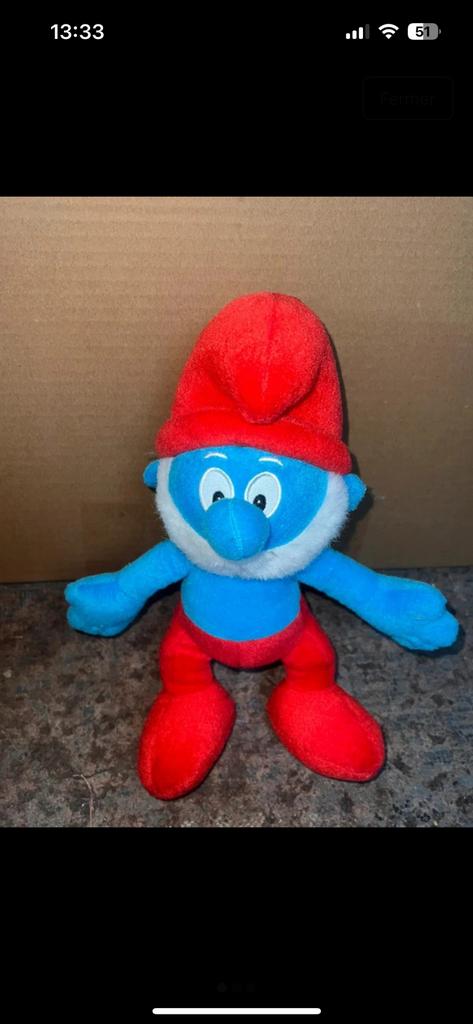 Peluche stroumph, Enlèvement, Comme neuf