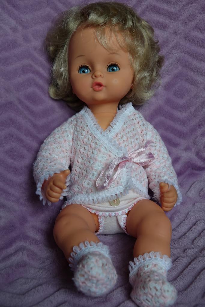 Vintage jaren 70 Sebino baby pop Marilu met kloppend hartje, Verzamelen, Poppen, Ophalen of Verzenden, Gebruikt, Babypop