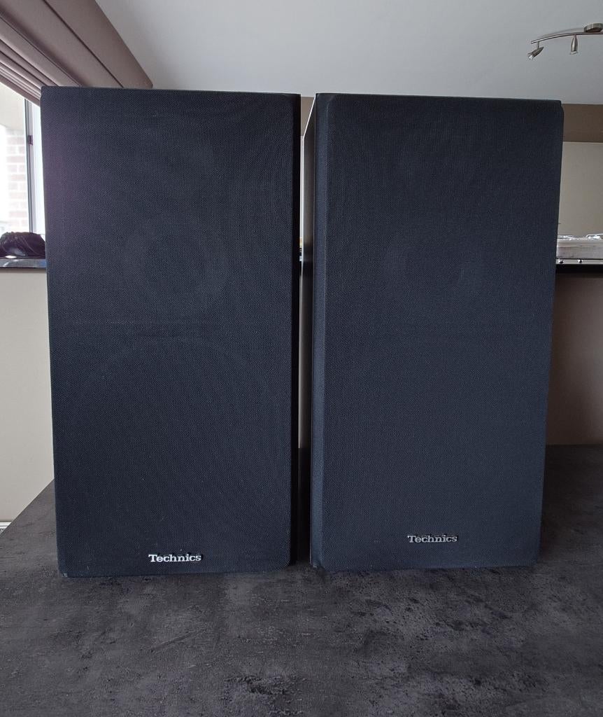 Set Technics luidsprekers (Vintage, 3-wegs), Ophalen, Gebruikt, 60 tot 120 watt, Front, Rear of Stereo speakers