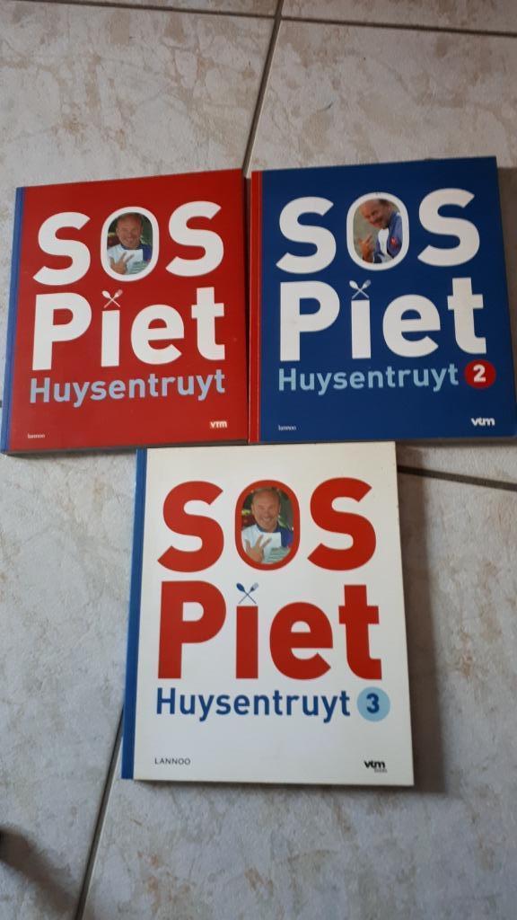 Kookboek SOS Piet, deel 1, 2 en 3, Boeken, Kookboeken, Ophalen of Verzenden, Zo goed als nieuw, Piet Huysentruyt, Europa