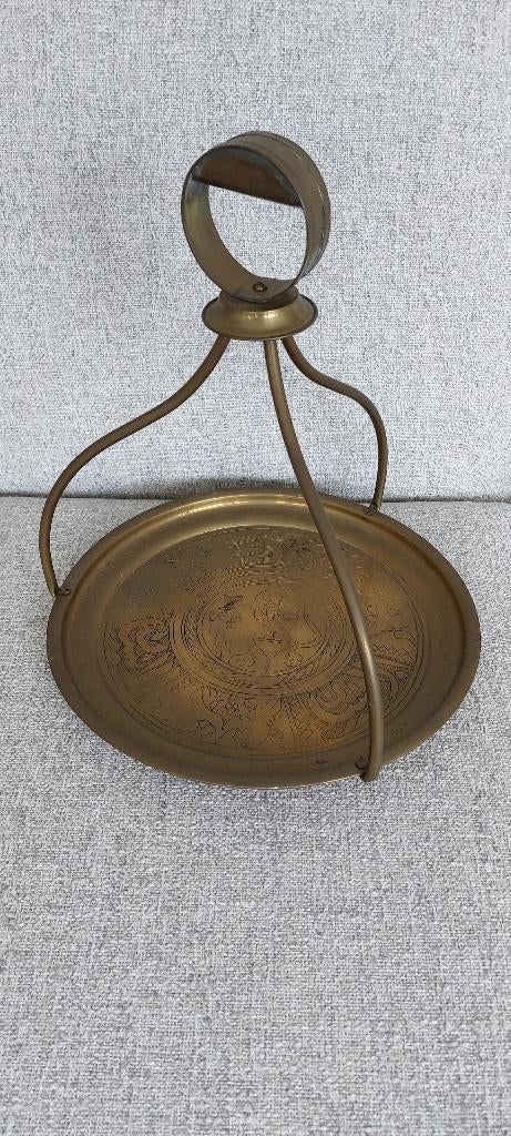 Arabisch dienblad, Huis en Inrichting, Ophalen, Gebruikt, Rond, Metaal