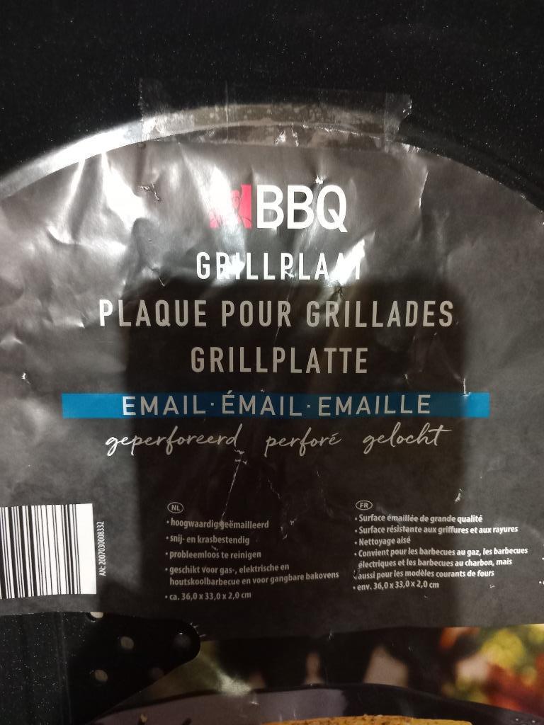 Plaque pour grillades perforée en émail pour barbecue ., Enlèvement, Neuf, Gril de table