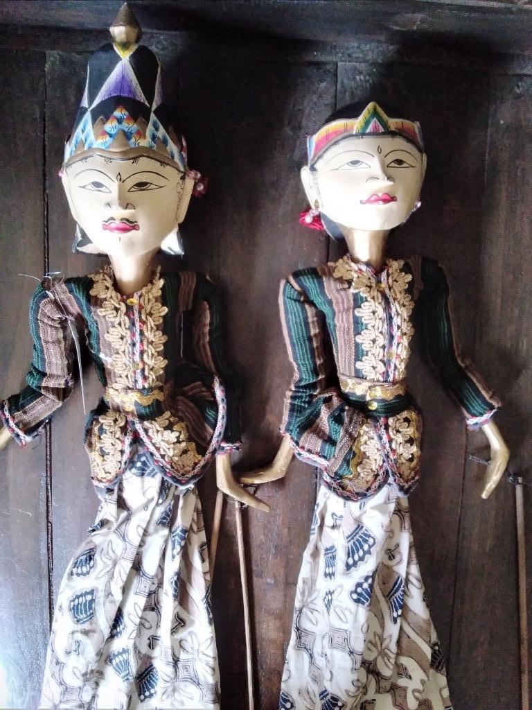 Houten wayang golek Marionnettes, Antiek en Kunst, Verzenden