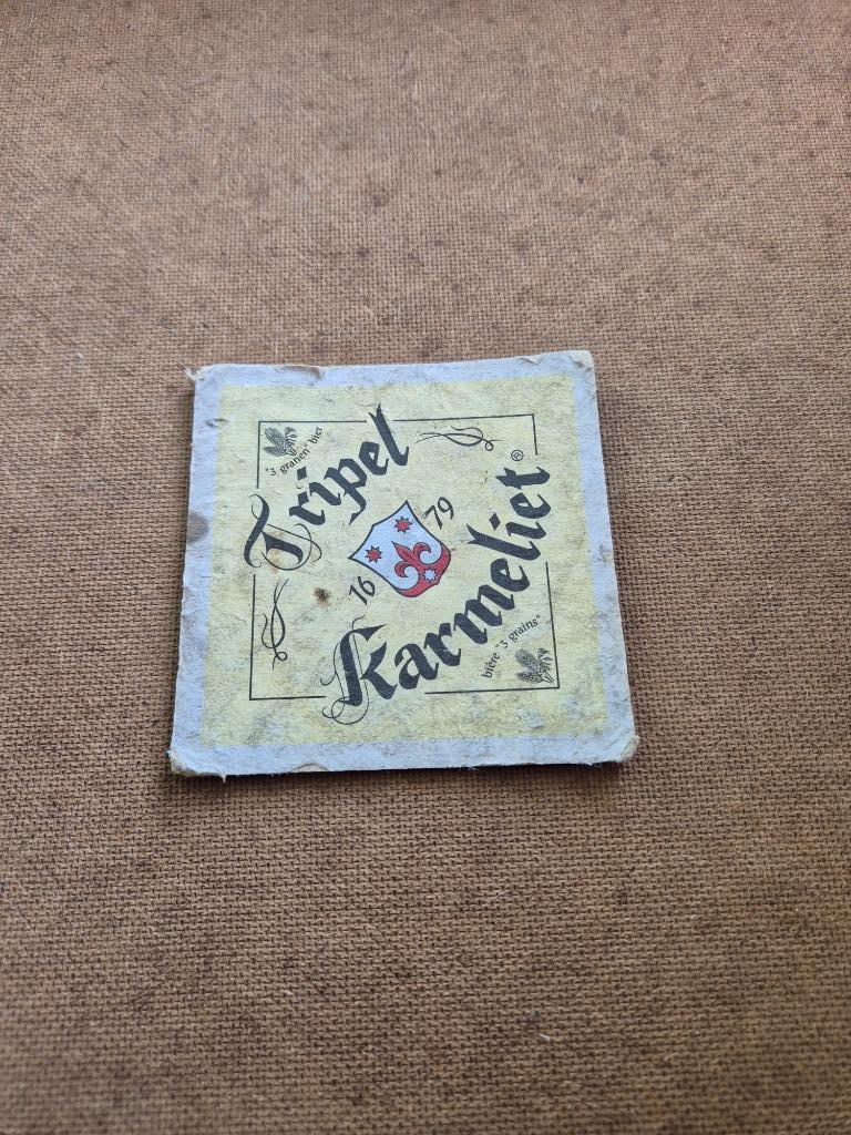 Sous bock Tripel Karmeliet (modèle 1), Enlèvement ou Envoi, Utilisé, Sous-bock, Autres marques