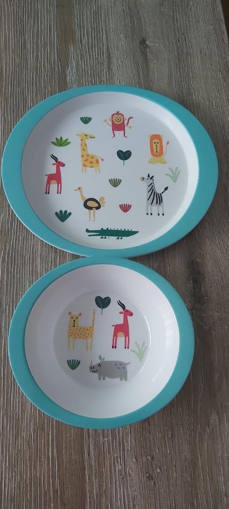 Bord en kom van Mepal Animal Friends, Ophalen of Verzenden, Zo goed als nieuw