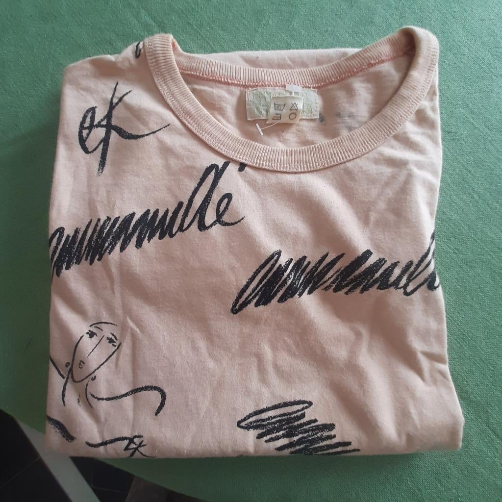 très rare vintage T-shirt EMMANUELLE KHANH en parfait état, Taille 42/44 (L), Manches courtes, Rose, Emmanuelle Khanh
