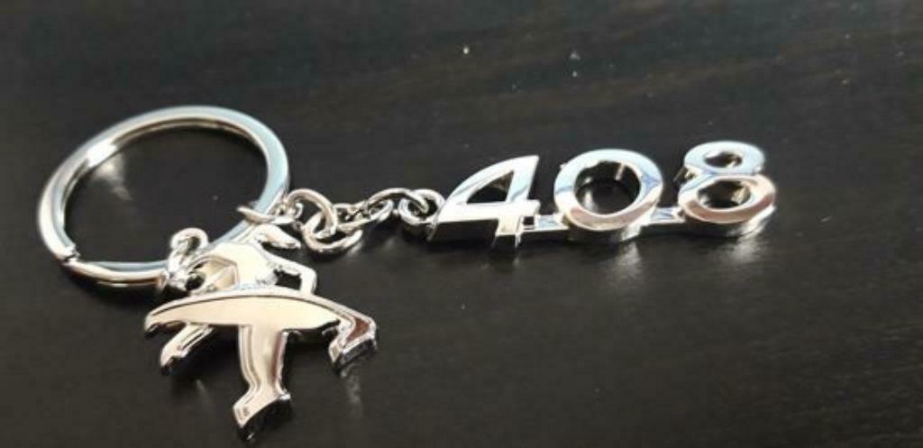 Peugeot 408 logo metalen sleutelhanger, Ophalen of Verzenden, Nieuw, Peugeot