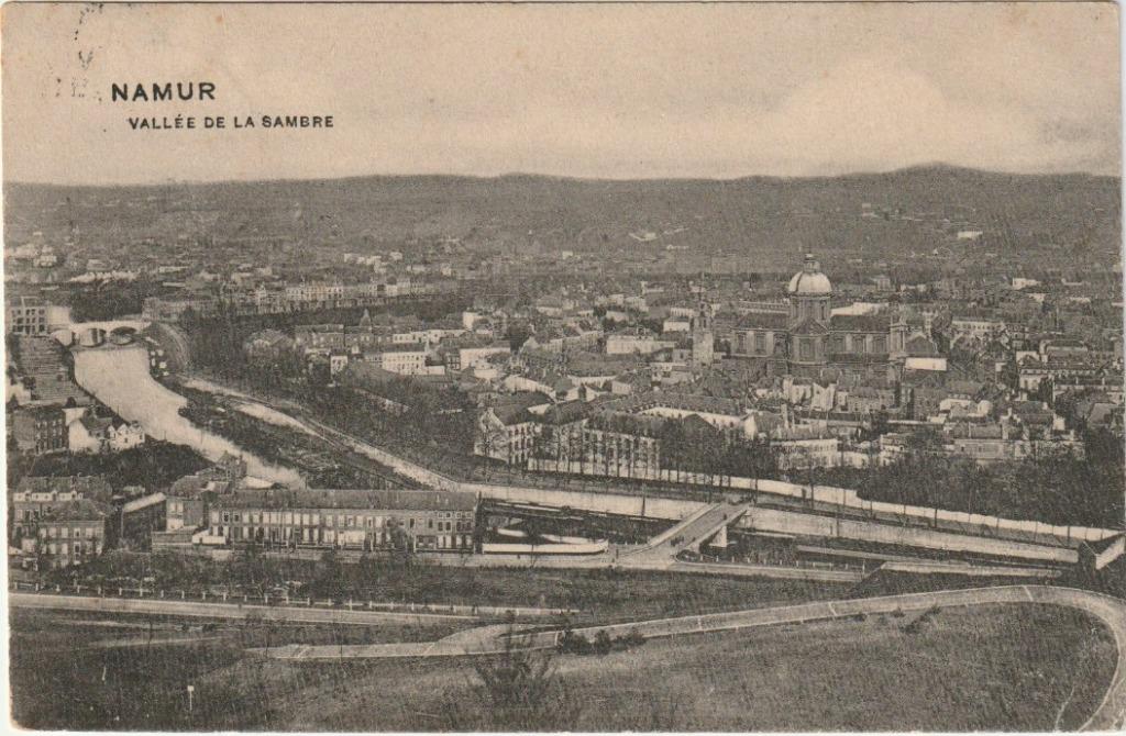 NAMUR LA VALLEE DE LA SAMBRE 1911 CPA, Enlèvement ou Envoi, Avant 1920, Affranchie, Namur