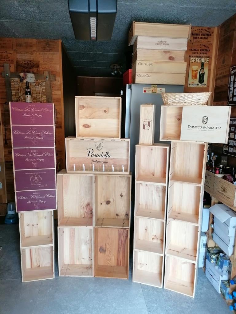 ⚠️⚠️ caisse à vin bois 5€6€7€8€8€10€12€ au choix voir liste, Huis en Inrichting, Kasten | Wandmeubels, Gebruikt, Ophalen