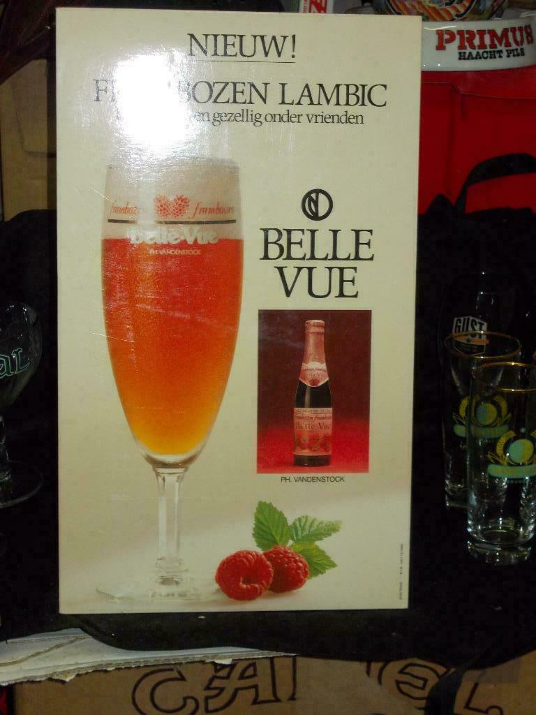 Beersign.Reclame.Karton.Gueuze.Framboise.Belle - Vue.1985, Collections, Marques & Objets publicitaires, Enlèvement ou Envoi, Utilisé