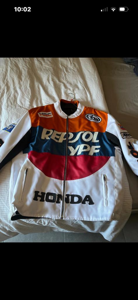 Veste repsol de moto avec les protections  épaules ,coudes, Ophalen, Zo goed als nieuw