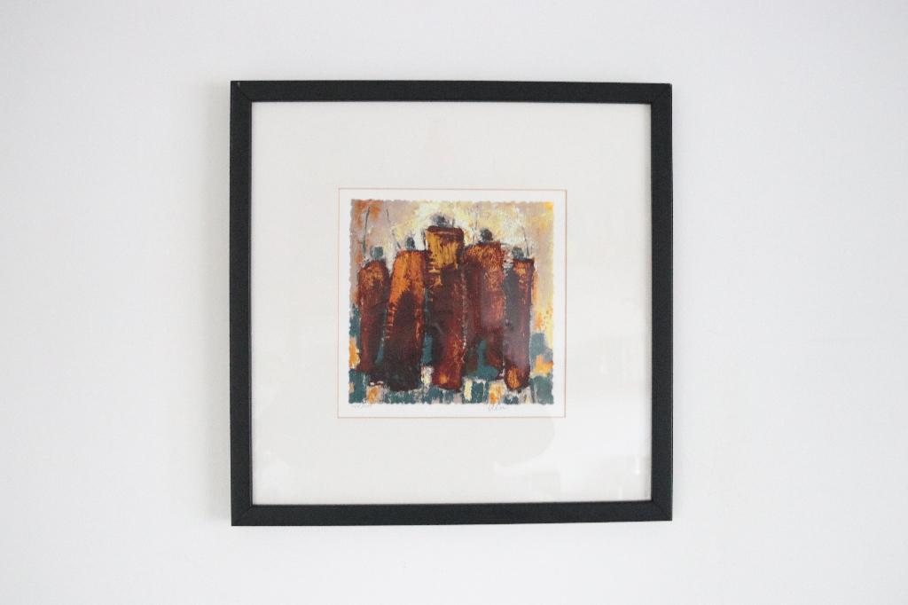 Alie Kruse-Kolk - 5 figuren - ingelijste zeefdruk, Ophalen of Verzenden