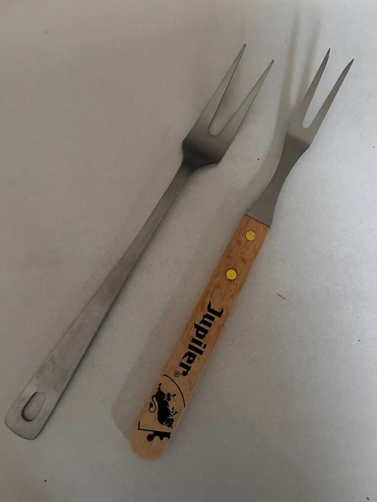 2 fourchettes à viande pour ea barbecue L30cm, Enlèvement, Neuf, Inox ou Chrome, Couverts en vrac
