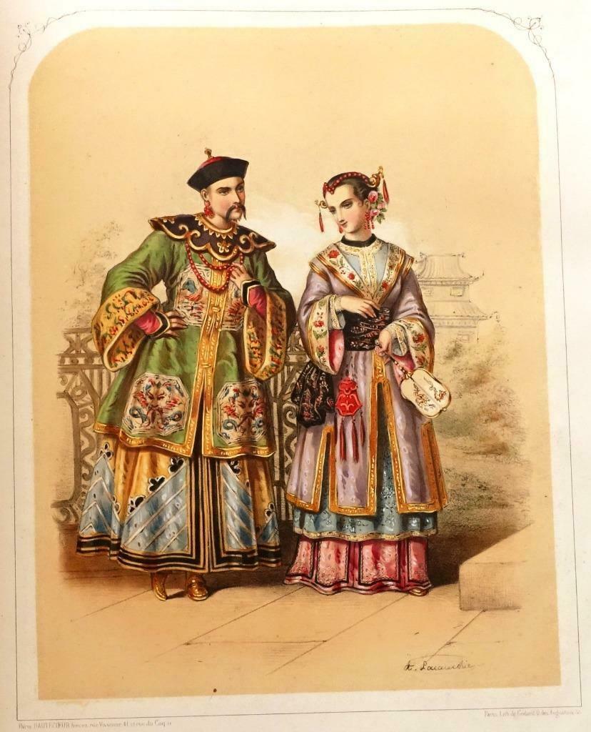 Les Nations: costumes de tous les pays 1853 20 Chromolitho's, Antiek en Kunst, Antiek | Boeken en Manuscripten, Ophalen of Verzenden