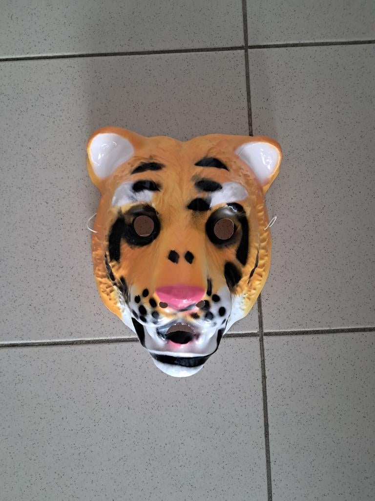 Carnaval masker tijger, Ophalen, Zo goed als nieuw