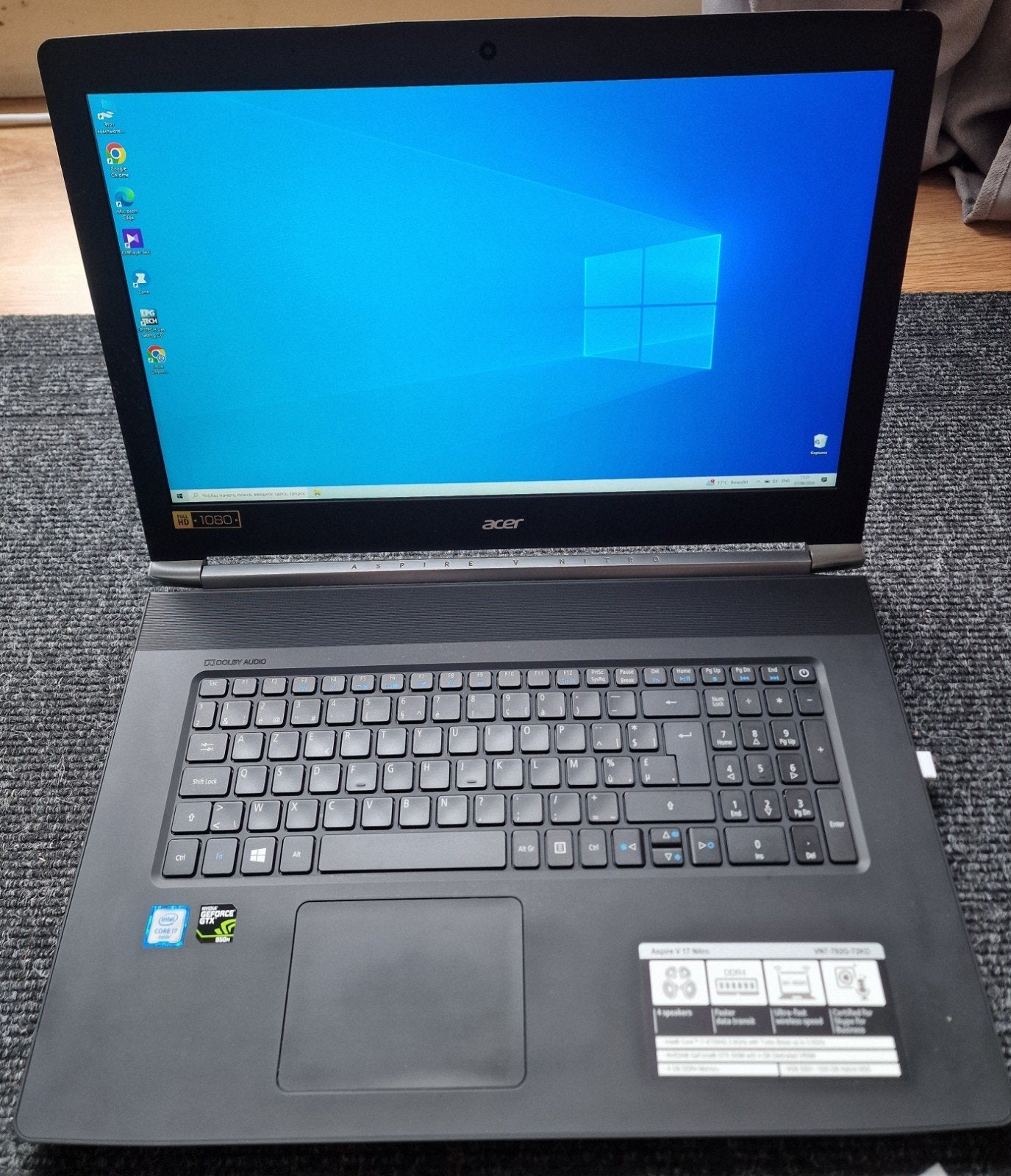 Acer Aspire V17 Nitro, Ophalen of Verzenden, Zo goed als nieuw